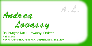andrea lovassy business card